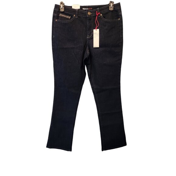 NWT Style & Co Curvy Jeans Modern Boot Cut‎ Tummy Control Studded Sz 10 NEW - Picture 1 of 12
